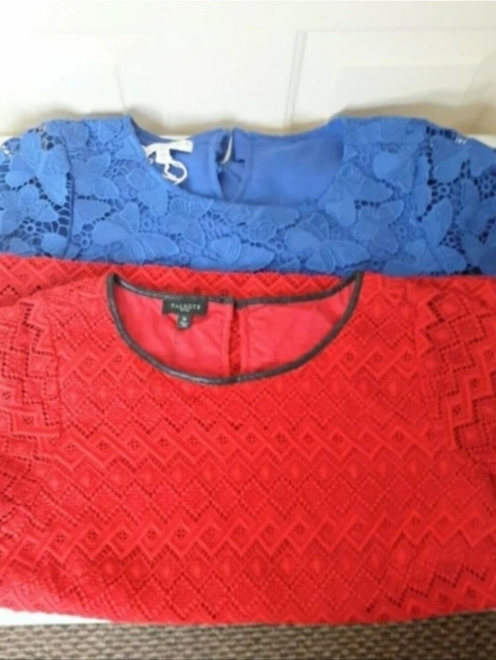 Bundle of 2 Talbots Women Dressy Evening Lace Blouse Tops Size 2P NWT